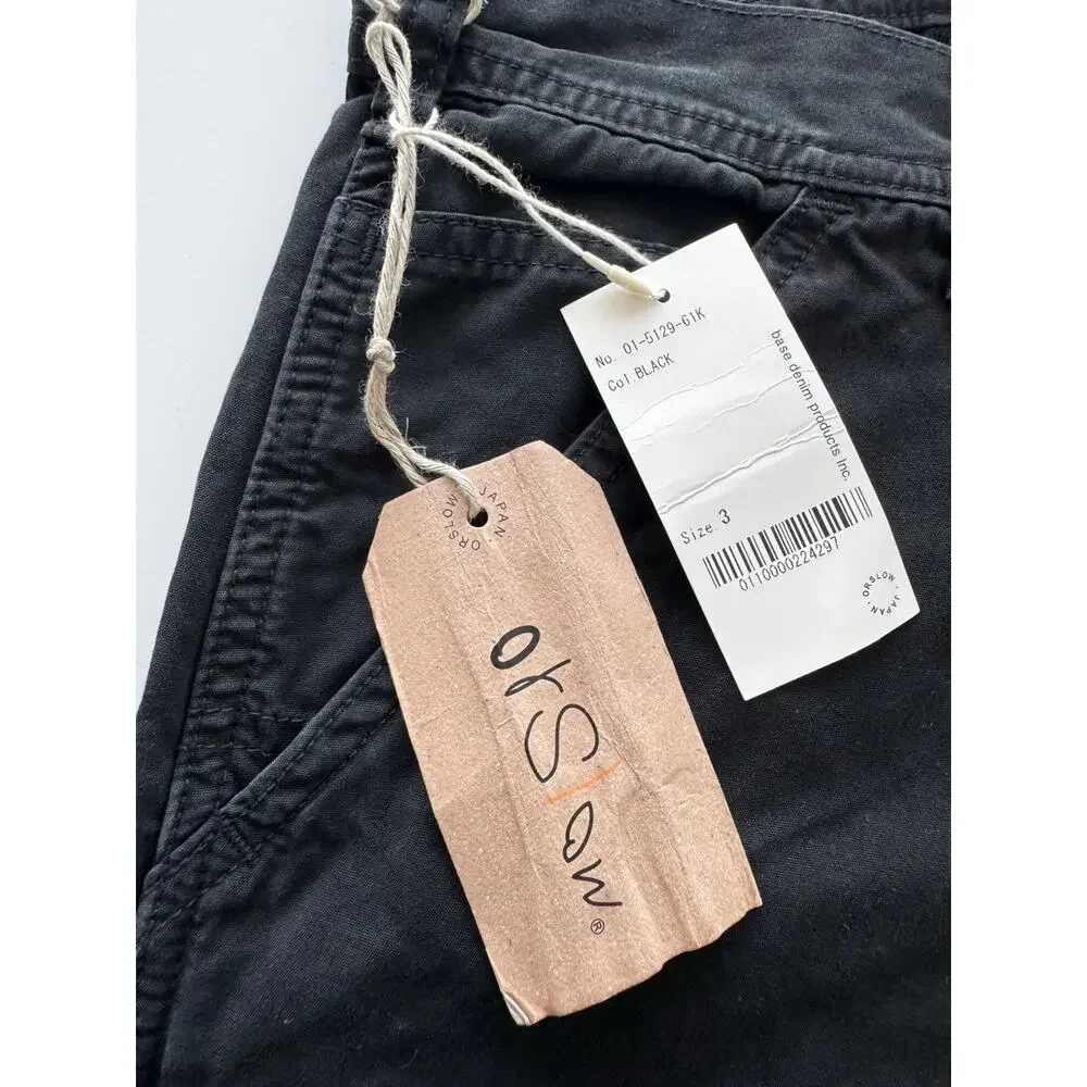 orSlow Double Knee Utility Work Pants Black Men's Size 3 japan